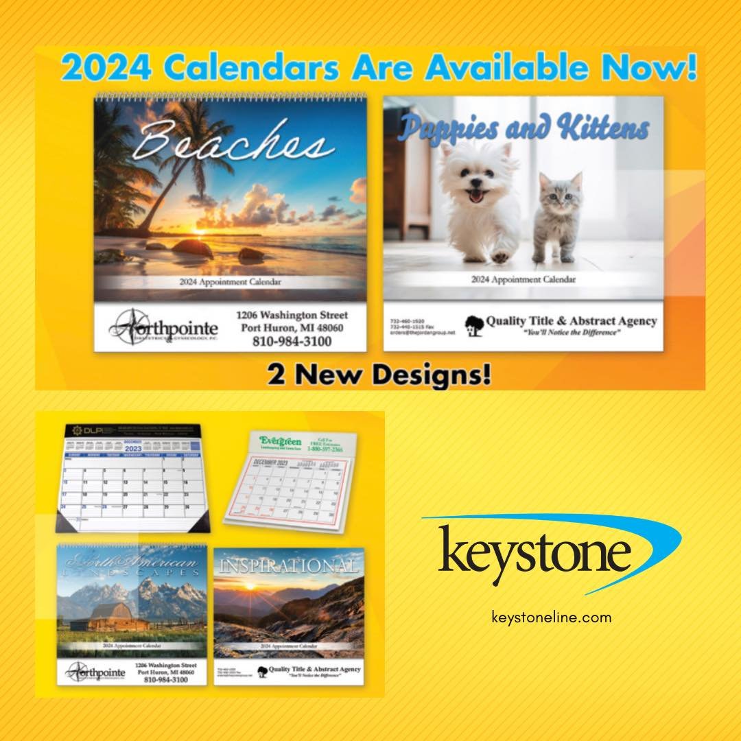 CPSKeystone's tweet image. The best time to get your 2024 calendars is right now! Desk, wall, appointment - Visit keystoneline.com to see all your options. 🗓️
