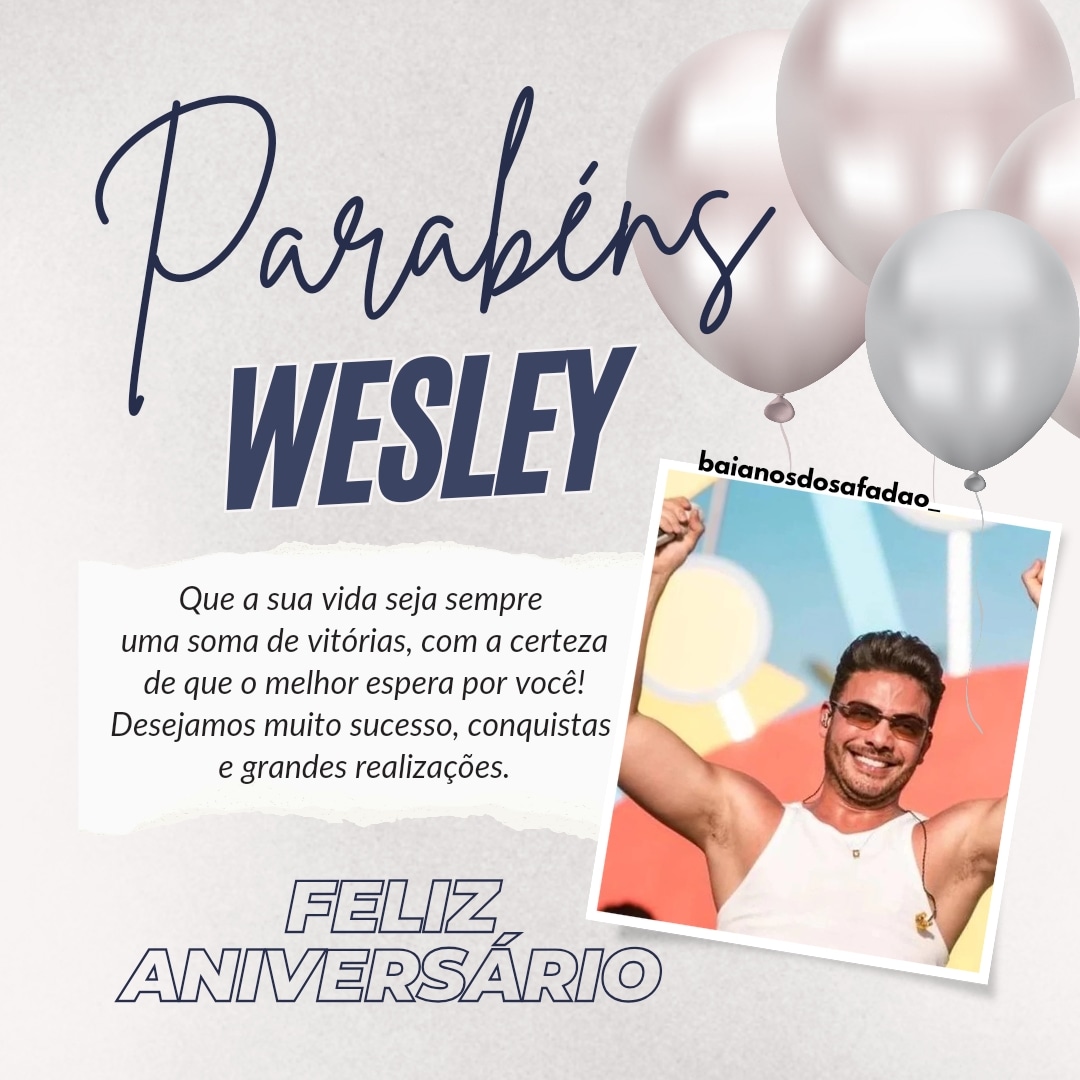 baianosdsafadao's tweet photo. PARABÉNS WESLEY https://t.co/Cr0lKryGIA