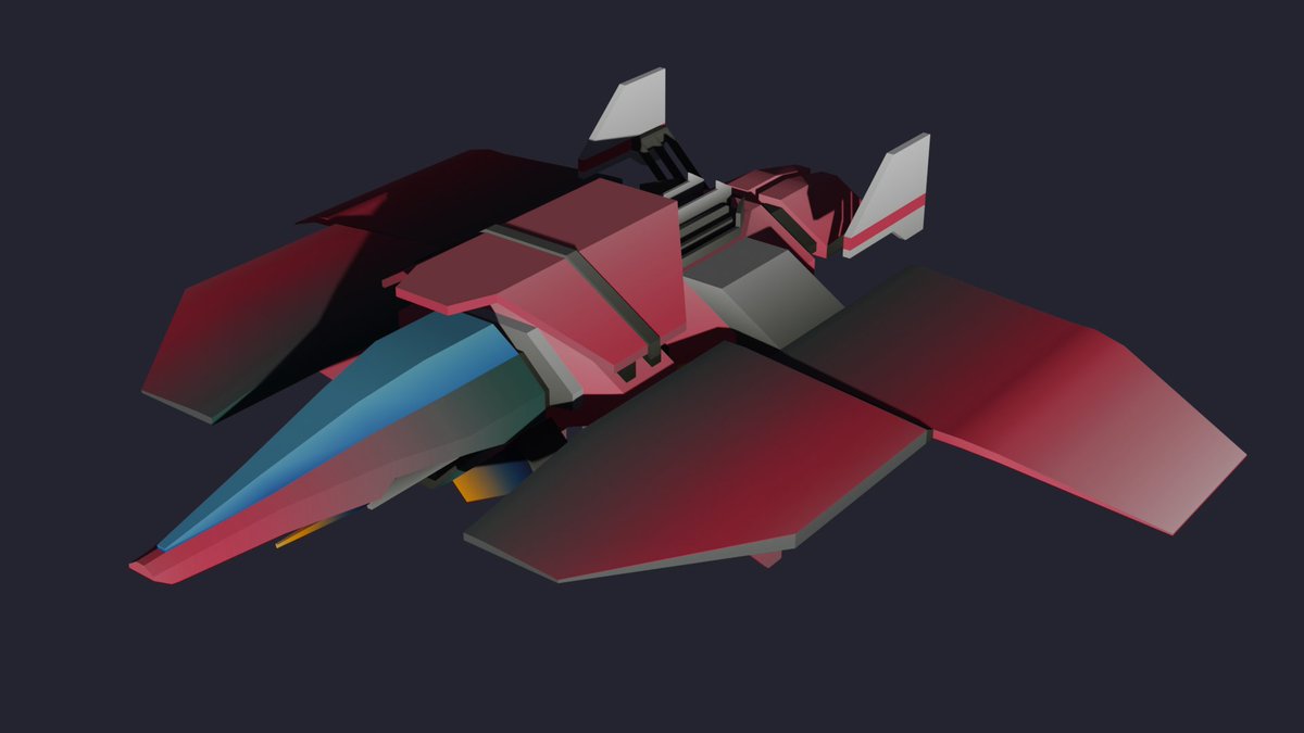 JB_LiteBlack's tweet photo. Managed to do some 3d modelling tonight, li'l pointy racecraft #blender #3dmodeling https://t.co/iaZuOks2J7