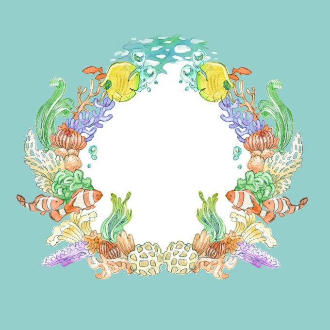 「サンゴ シンプルな背景」のTwitter画像/イラスト(新着)