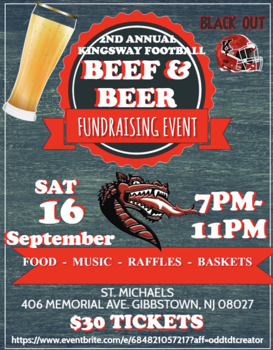 Time is running out.  Come join us for a night of fun to support our football programs.