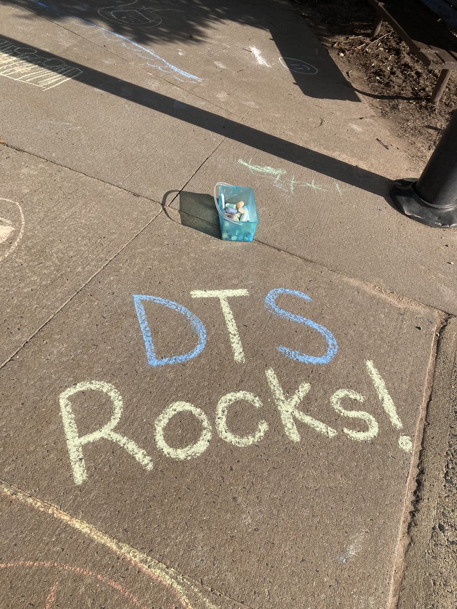 Thanks DTS PiE and students for “chalking the walk” today! We are so excited to start a new year! <a href="/DTS_K8/">Delaware Township School</a>