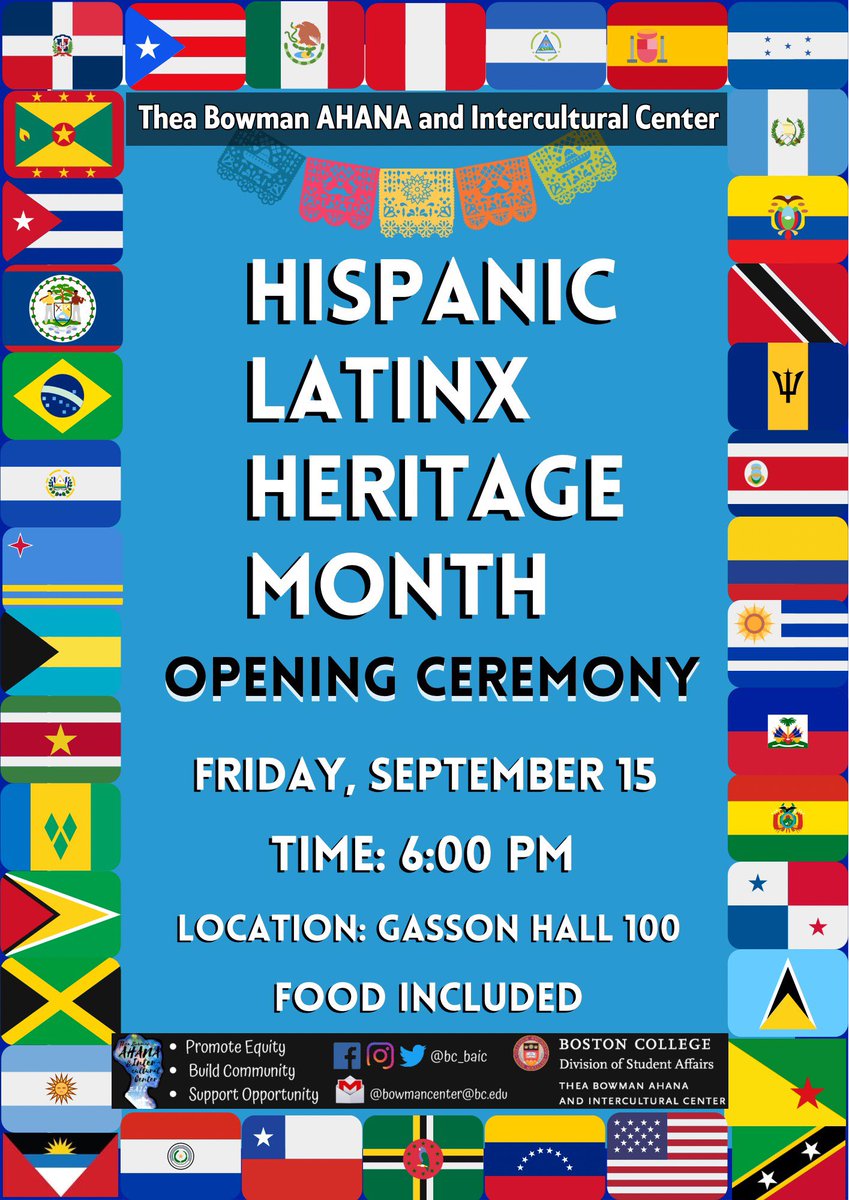 BC_BAIC's tweet image. You are invited #bc_baic #HispanicHeritageMonth #LatinxHeritageMonth #HLHM #bostoncollege