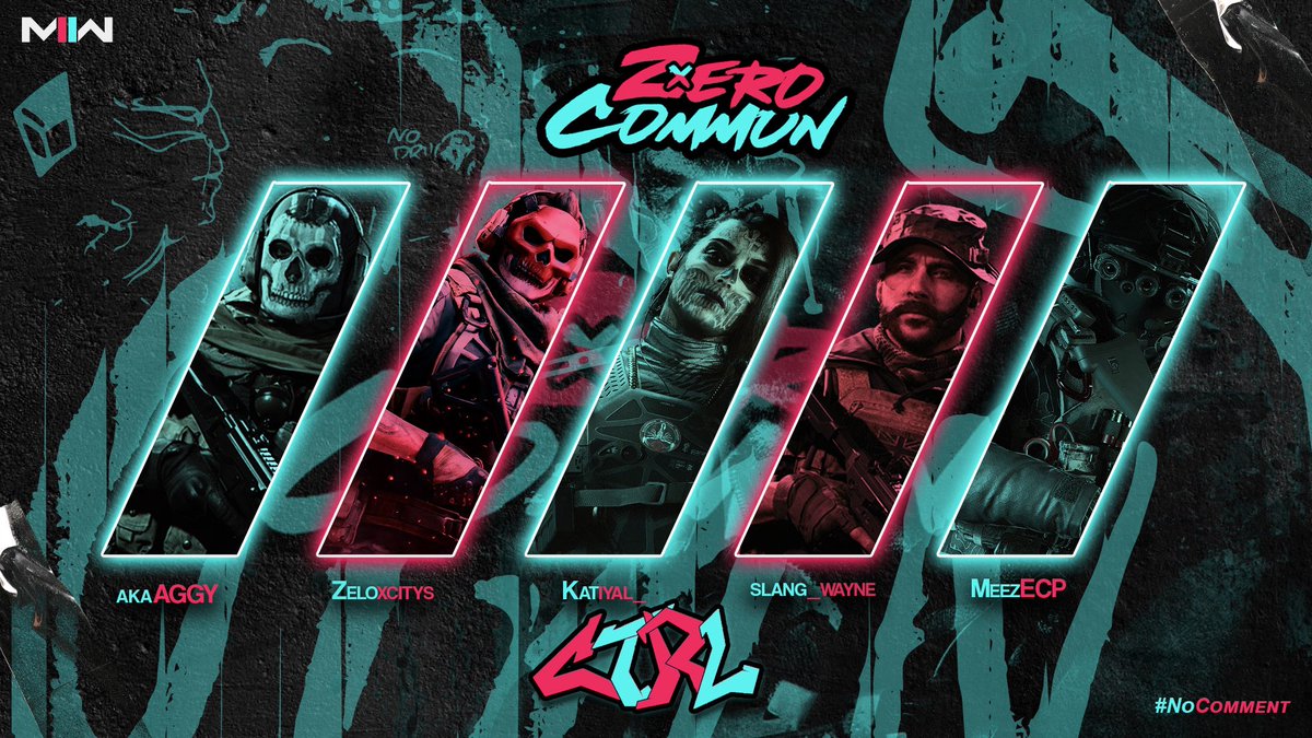 ZeroCommon's tweet photo. Introducing our official roster for Season 3 of the @CtrlLeague.

@akaAGGY 
@Zeloxcitys 
@Katiyal_ 
@slang_wayne 
@MeezECP 

We joined the season late and start 0-1. We have complete faith in these boys to turn it around and show out.

#NoComment https://t.co/AeLT2UFWRW