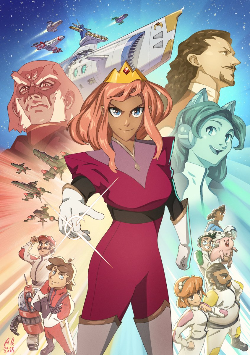 JumplightGame's tweet image. This is the finalized piece from our 2nd place 🥈 in the Fan Art competition! 

The love, heart and soul that @A_Gostevanos put into this piece is jaw-dropping. So many beautiful details! And the colours -- wow!

More Fan Art to come over the next week!