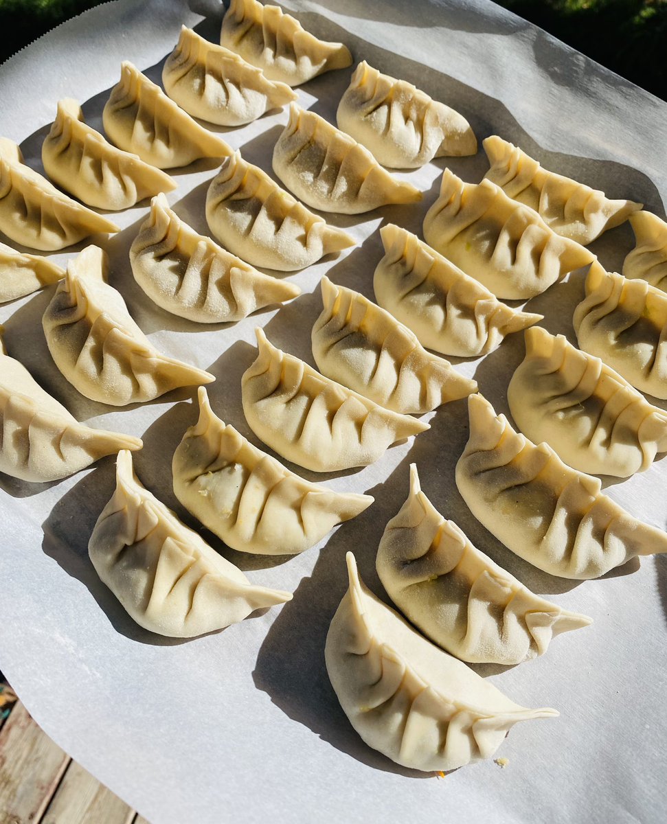 cyndeezy's tweet image. Spent the whole afternoon making potstickers from scratch! Including the wrappers because no one had any in stock. Fricken labor of love! 

#homemade #potstickers #Foodie #yum #delicious