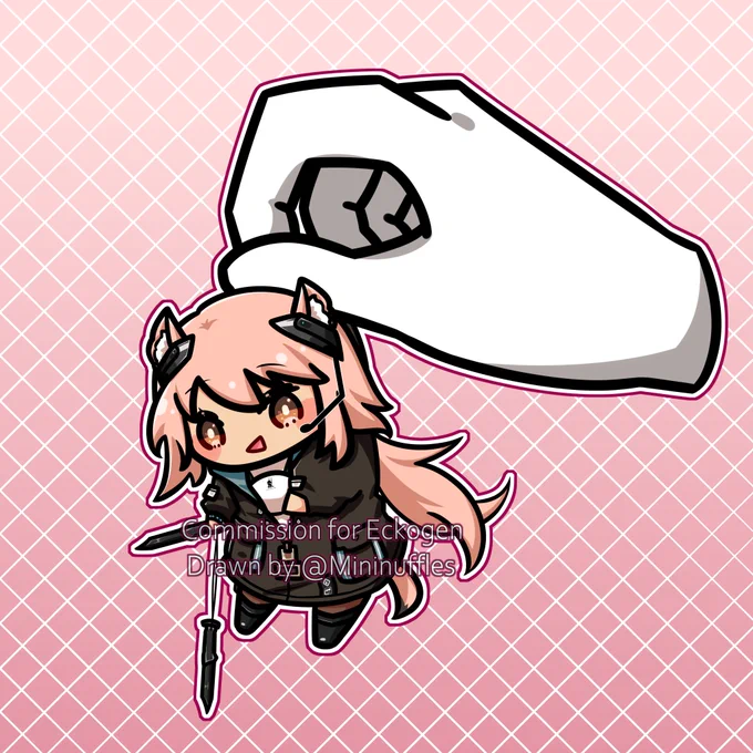 Chibi commission I did for Eckogen! Thank you ^^ Cute Gravel #アークナイツ #明日方舟 #Arknights #gravel 