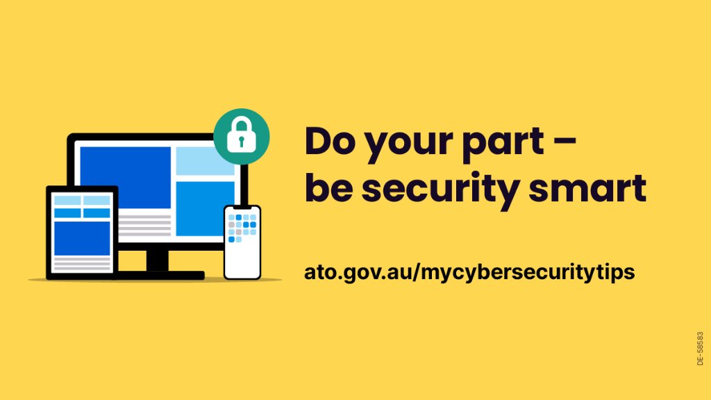 How’s your cyber hygiene? 🛀 Keeping your online habits ‘clean’ at tax time could save your info from falling into the wrong hands ➡️ ato.gov.au/General/Online…