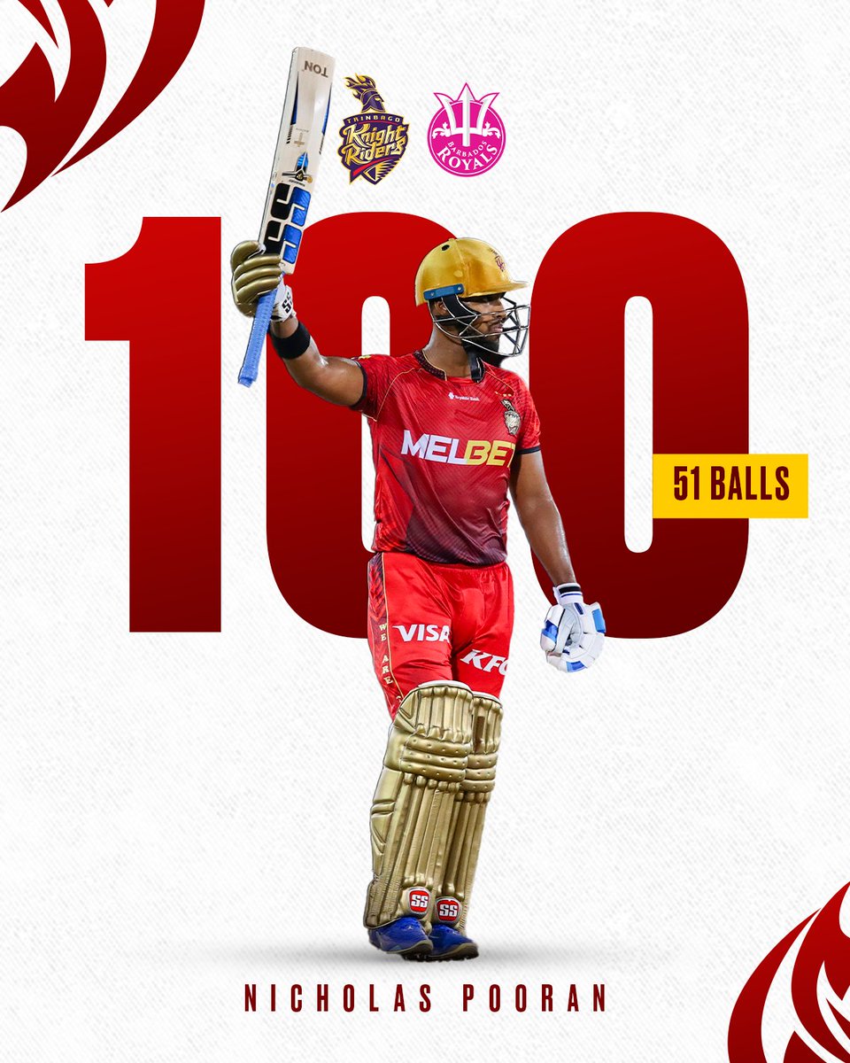 TKRiders's tweet photo. He made it count! 💯

#TKRvBR #WaveTheRed #WeAreTKR #CPL2023 @nicholas_47 https://t.co/XZgRT3UykQ