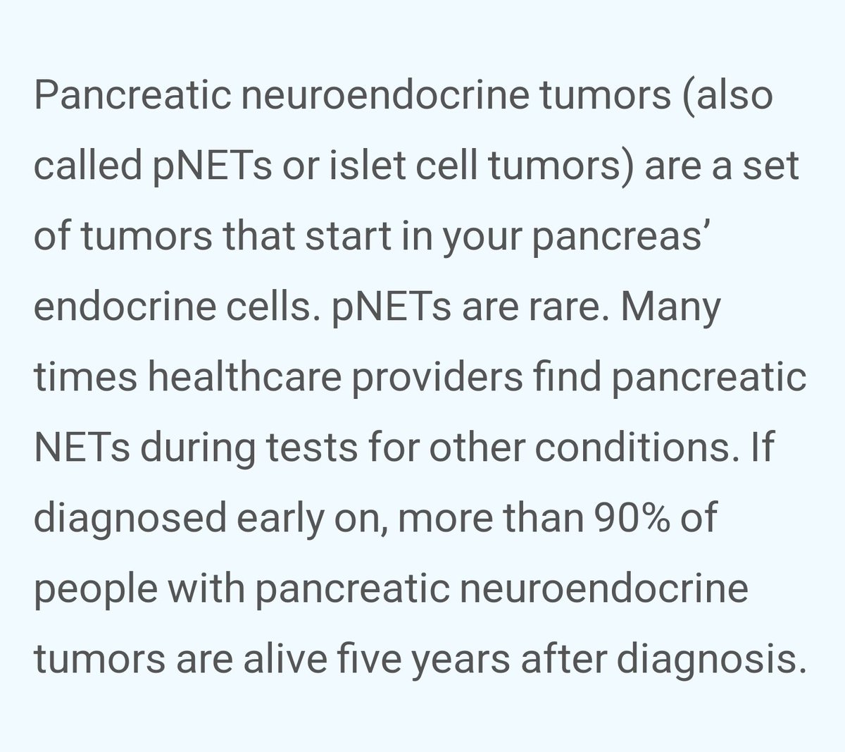 @JohnathonPriest @eff_hey Pancreatic neuroendocrine tumors (also called pNETs or islet cell tumors)

my.clevelandclinic.org/health/disease…