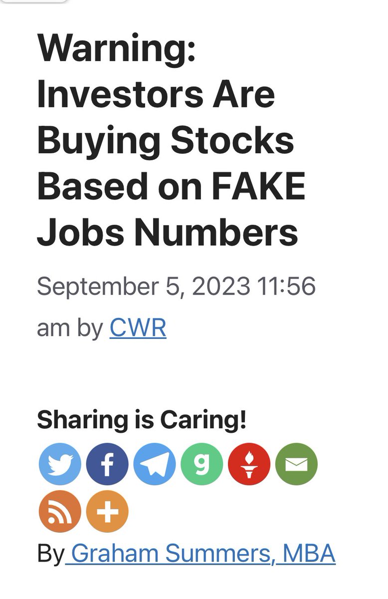Is the stockmarket propped up by Biden’s fake job numbers and in for a rude awakening?

Last week, I noted that the Bureau of Labor Statistics (BLS) and other government agencies have been engaging in a strange scheme.
That scheme?
Releasing economic data that initially suggests
