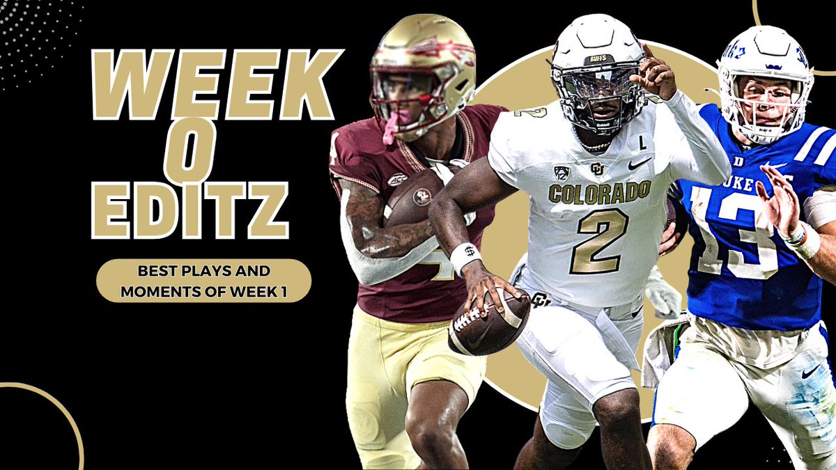 After the conclusion of the first week of the 2023 College Football Season, here are the Best Plays and Moments of Week 1!🏈

From Shedeur Sanders lighting up TCU to FSU and Duke blowing out LSU and Clemson.  The Best Of Week 1 video is out now!

Link🔗youtu.be/K9wQg_Ynsq4?si…