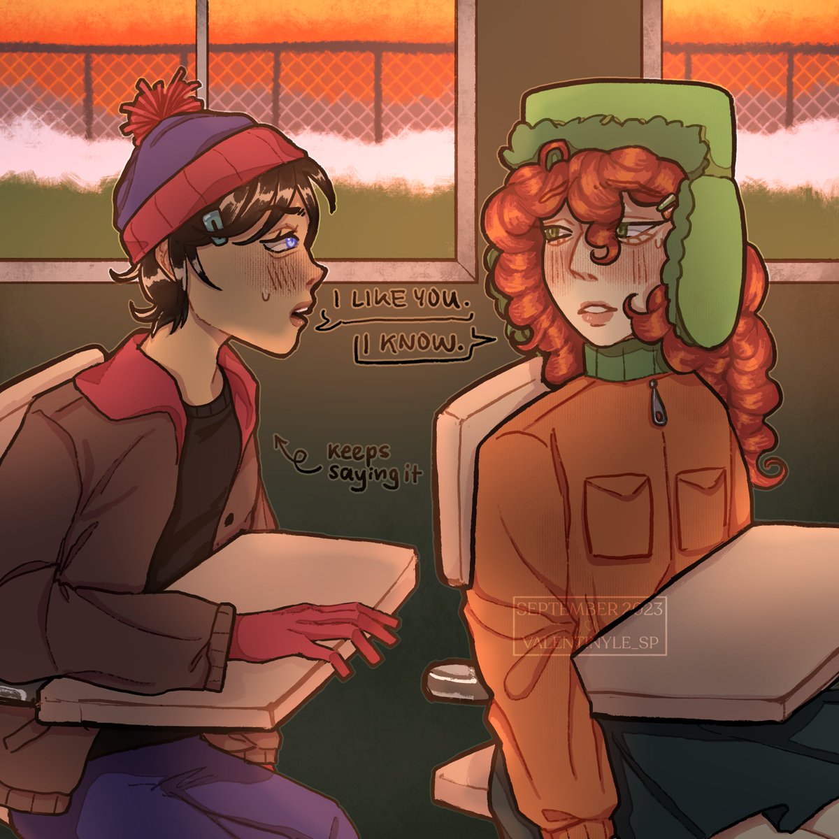 valentinyle's tweet image. what's better than style? style yuri 💙💚 (they love each other) @stylesouthpark #styleyuridtiys #sptwt #spart #spstyle #spstan #spkyle