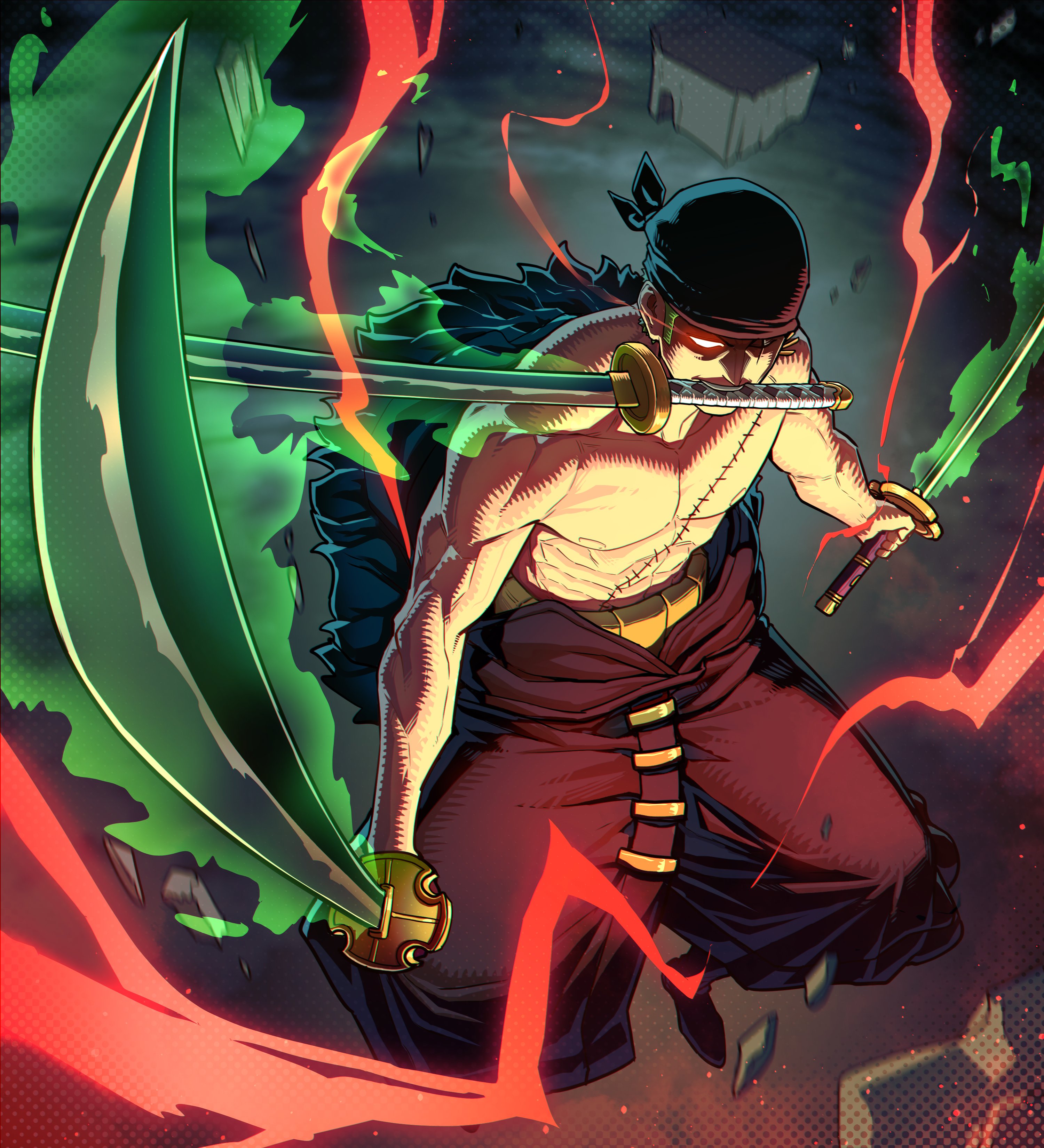 Thirdphp (Comms CLOSED) on X: King of Hell - Zoro Fanart  https://t.co/x2yhicfHd7 / X