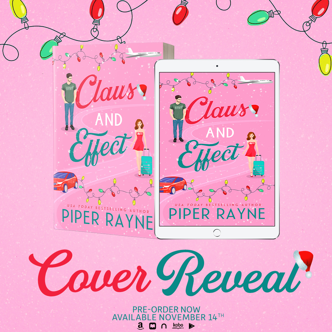 Check out the gorgeous festive cover for Claus and Effect, releasing November 14, 2023!

Pre-order today on all platforms!
books2read.com/cae/

@valentine_pr_ #clausandeffect #roadtripromance #holidayromance #christmasromance #piperrayne #mistakenidentity #OneBed
