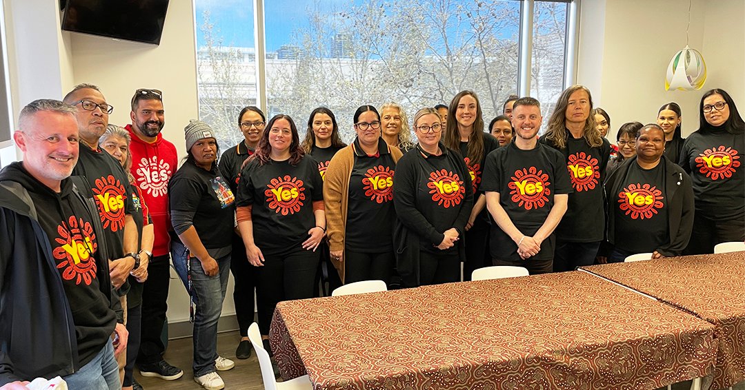 SWALSCNoongar's tweet photo. We say YES 💛❤️🖤
YES to Aboriginal &amp; Torres Strait Islander people having the right to decide what's best for their future.
YES to recognition, listening, &amp; better results for Aboriginal &amp; Torres Strait Islander Australians.
YES for our strong Noongar Nation. #yes23 @yes23au https://t.co/T9FsiquGtD