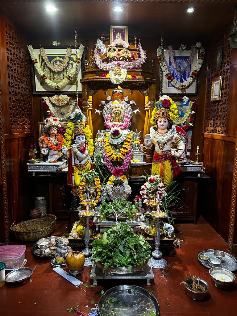 cardio73's tweet image. Proud of her and her devotion to lord Krishna. She is my patient. She has again broken her previous record. 88 dishes were prepared last night for Gokulashtami. #janamashtami