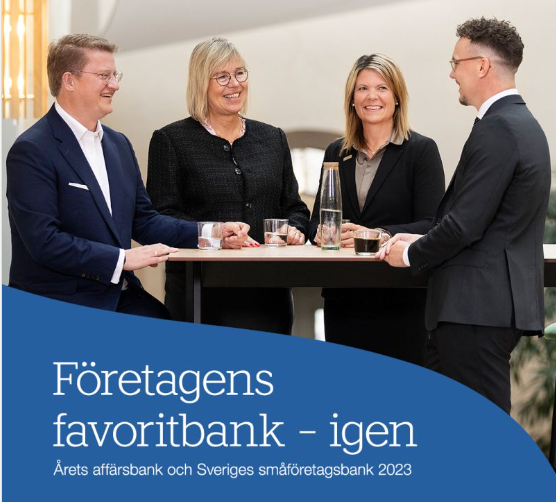 Årets affärs- och småföretagarbank

Tack vare nöjda kunder har vi återigen blivit utsedda till Årets affärsbank och Sveriges småföretagsbank enligt den oberoende undersökningen Finansbarometern 2023. 🏆

Läs mer i <a href="/realtid/">Realtid.se</a>

 🔗realtid.se/hogst-betyg-ti…