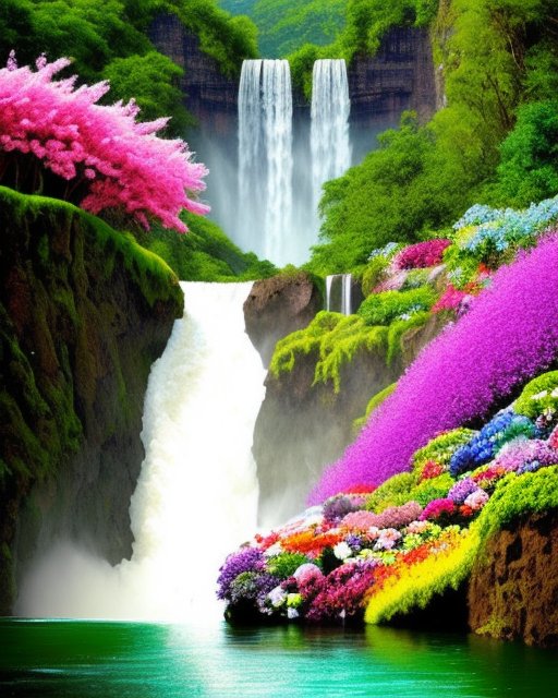 🌞☀️ Good Morning fam! 🌞☀️

📸 Nature's Symphony 🌊🌸🌿

Mighty falls roar,
Flowers paint a vivid floor,
Nature's grand encore,
Beauty to the core.

#EchoesOfImaginationArt
#VisualPoetryGems
#angeniandreArt

🎨 by #angeniandre

#NatureInspiredArt🍃🌿🌳 #AIArt