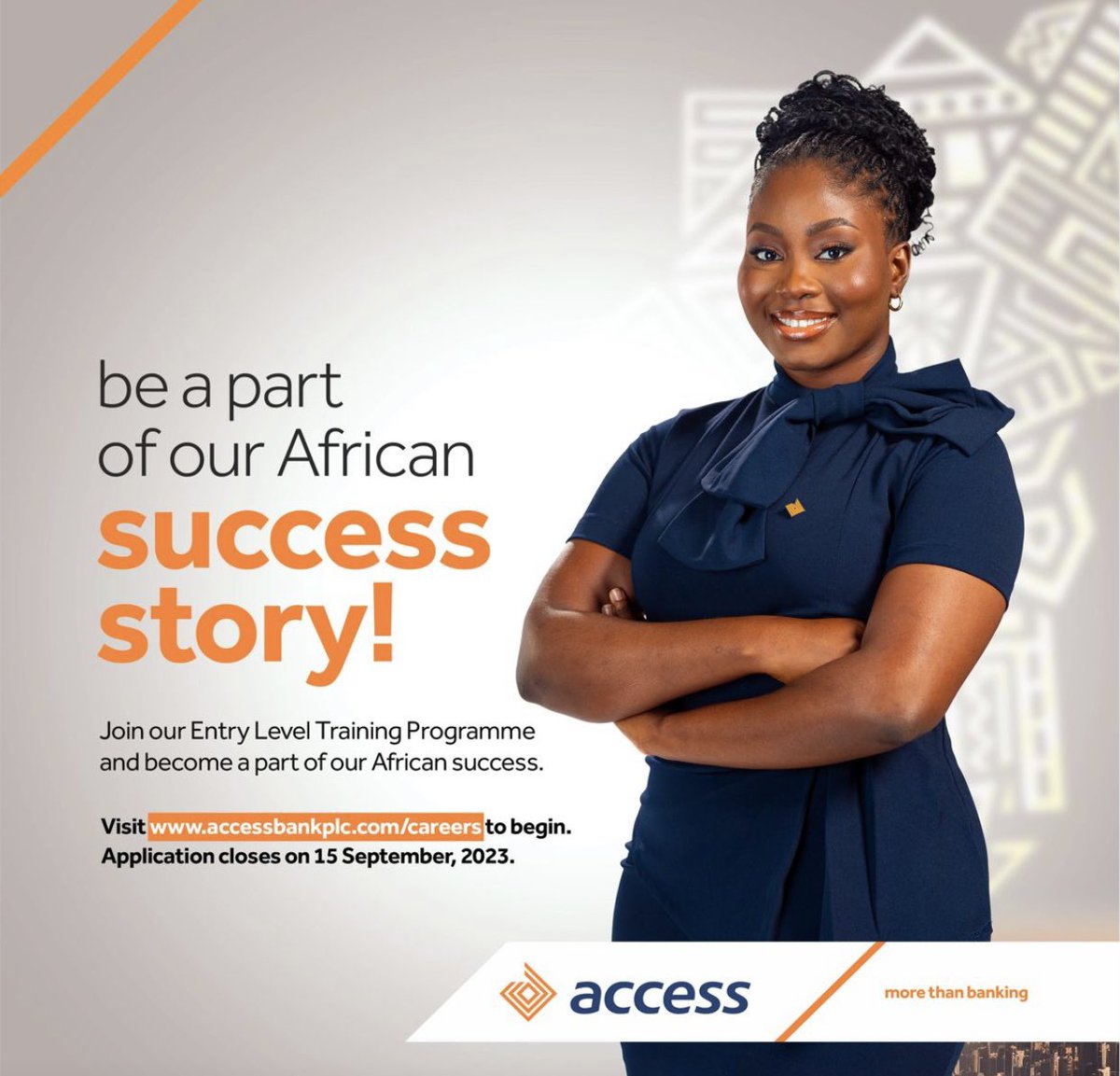 Access Bank Entry Level Training Programme Visit lnkd.in/dKefF8Hw to get started