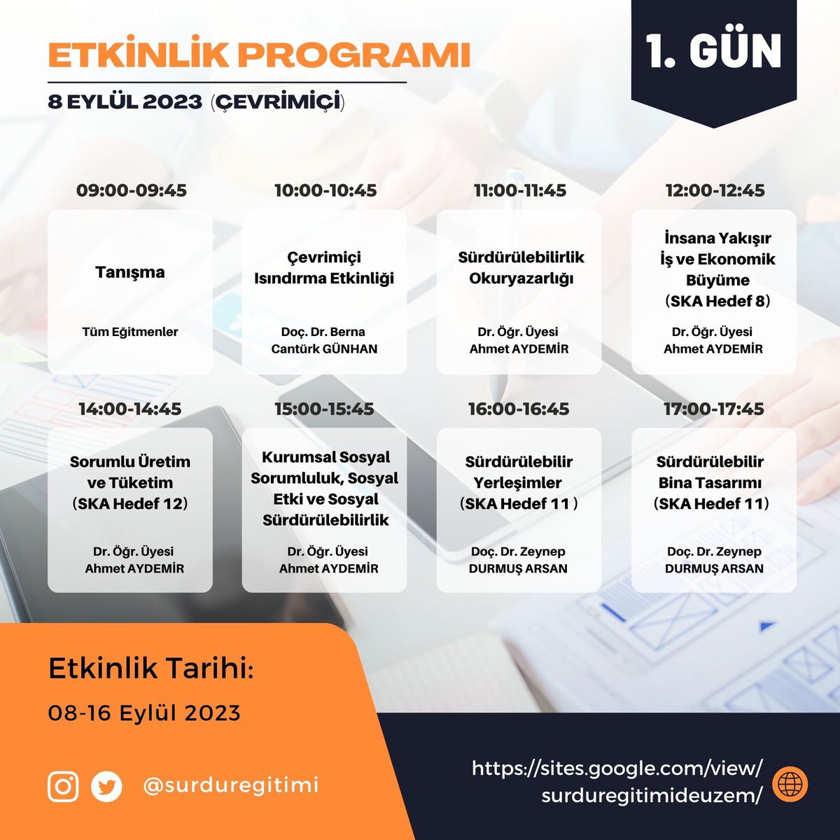 1. Gün Programı

#sürdürülebilirlik #dijitalleşme #teknoloji #universitemDEU #deuzem #tubitak @de_uzem