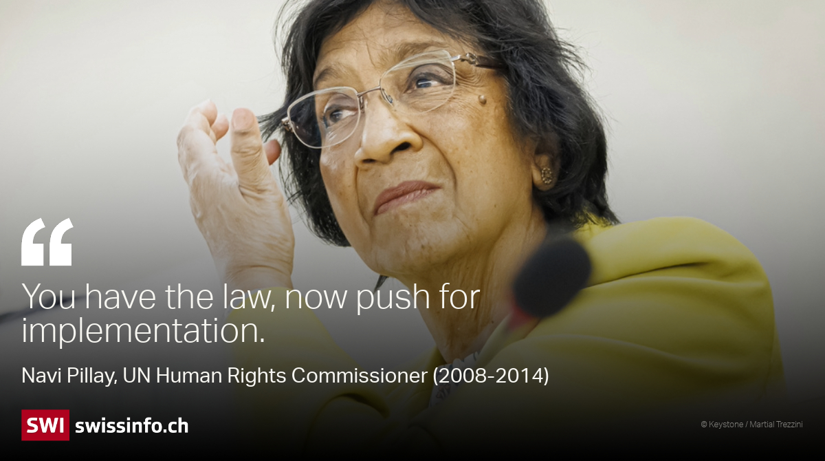 swissinfo_en's tweet image. Why is the #UniversalDeclarationofHumanRights still important 75 years after its introduction? Listen to what former @UN Human Rights Commissioner Navi Pillay told @ImogenFoulkes in our Inside Geneva #podcast: 
👉s.swissin.fo/xYmLsn6 
👉s.swissin.fo/E6GOTt6