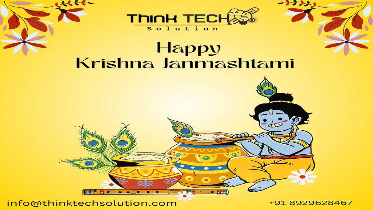 ThinkTechSolut2's tweet image. Happy Krishna Janmashtami! May the celebration of Krishna Janmashtami fill your home with divine energy, love and peace. Wish you and your family a very happy celebration

#Bharat #HappyJanmashtami2023 #mathuravrindavan #thinktechsolution