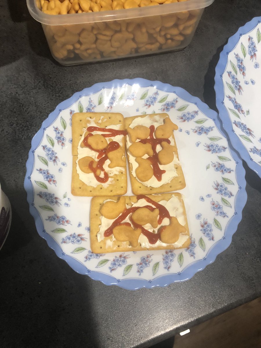 SunnyPeeee's tweet photo. @TheAndyCortez Hey Andy, I put goldfish on my crackers. It’s pretty good https://t.co/deXLAI02I0