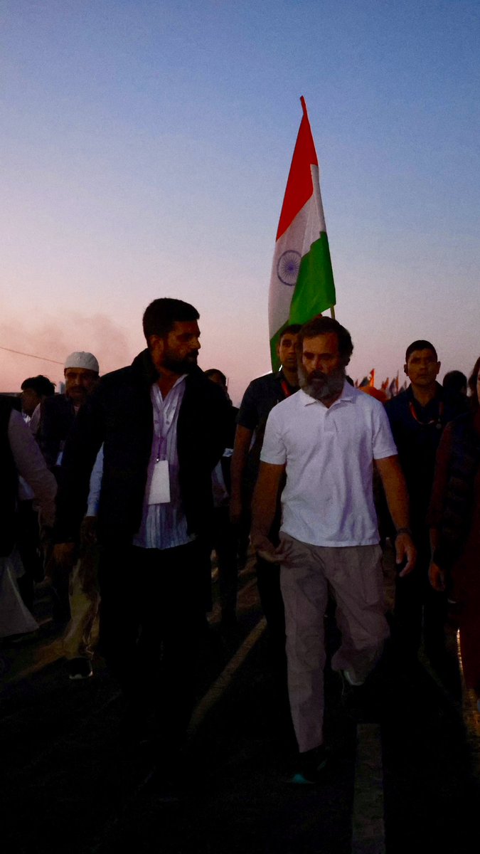 srivatsayb's tweet photo. Exactly one year ago, on September 7th, the ‘Bharat Jodo Yatra’ commenced its extraordinary journey from Kanyakumari, “The Land's End" at India's southernmost tip. 

For the following 145 days, Rahul Gandhi embarked on a 4081-kilometer Padayatra, crossing the rugged Pir Panjal mountains to reach his ancestral homeland of Kashmir, where he unfurled the tricolor at the historic Lal Chowk in Srinagar.

Lakhs of Indians walked alongside him, symbolizing the Yatra's core message: A United India is a strong and resilient India, and the path to progress lies in love and compassion, not in hatred. 

Reflecting back to the early days of planning the Yatra, it was impossible for me to anticipate the sheer magnitude of this endeavour, and as we stood at Kanyakumari a year ago, none of us who were deeply involved could have foreseen the profound impact this idea would have on our political history.

The initial days were marked by excitement and chaos; there was no precedent for a campaign of this scale. However, as we reached Kochi in Kerala and witnessed more than 5 lakh people marching with us, practically the entire city joining us, it began to dawn on us that the Yatra was destined to grow bigger and bigger. 

Rahul Gandhi has himself said that it took him some time to absorb and comprehend the magnitude of what was transpiring. Here was a man who was walking 25 kms a day, waking up at 5 AM, meeting, talking and listening to thousands of fellow Indians, each with a different opinion and story to share with him. I can only imagine the catharsis the man went through during the Yatra. 

I have said this before and will say it again - no leader in the world could have done what Rahul Gandhi did and no one ever will. It takes a special person, someone who has felt a lot of pain and equally love, someone who can make a stranger comfortable enough to share their innermost feelings in just the few minutes they walked with him. Like he says, Bharat Mata is the voice of every Indian. And he listened. (of-course, only someone as fit as he is, which no leader is, could have done it :) )

Bharat Jodo Yatra is an epochal and transformative moment in India's history. It defied the belief that the politics of division and hatred propagated by the BJP could not be challenged, and it countered the notion that India was irrevocably headed towards an authoritarian state, eroding our nation's social fabric. The Yatra breathed life into highlighting Modi's economic failures, especially in job creation and inflation, which had been purposefully overlooked by the Godi media.

The electoral impact of the Yatra is undeniable, with the Congress decisively defeating the BJP in Himachal and Karnataka, where the Yatra spanned for more than 17 days. A year ago, few believed the opposition could challenge Modi, but in the wake of the Yatra and the formation of the INDIA alliance, the BJP is now grappling with desperation and fear attempting even more distractions.

The Yatra continues, with the next seven months set to witness the Bharat Jodo movement growing even more bigger, culminating in the BJP's defeat in 2024. 

September 7th will be remembered in history as the day when an epic journey commenced, leaving an indelible mark on the course of Indian history.

Judega Bharat, Jeetega INDIA 🇮🇳

Jodo Jodo, Bharat Jodo….

P.S - To the Bharat Yatris and the Bharat Jodo Team, a big thank you. Their hard work and passion had made this historic journey possible and memorable.