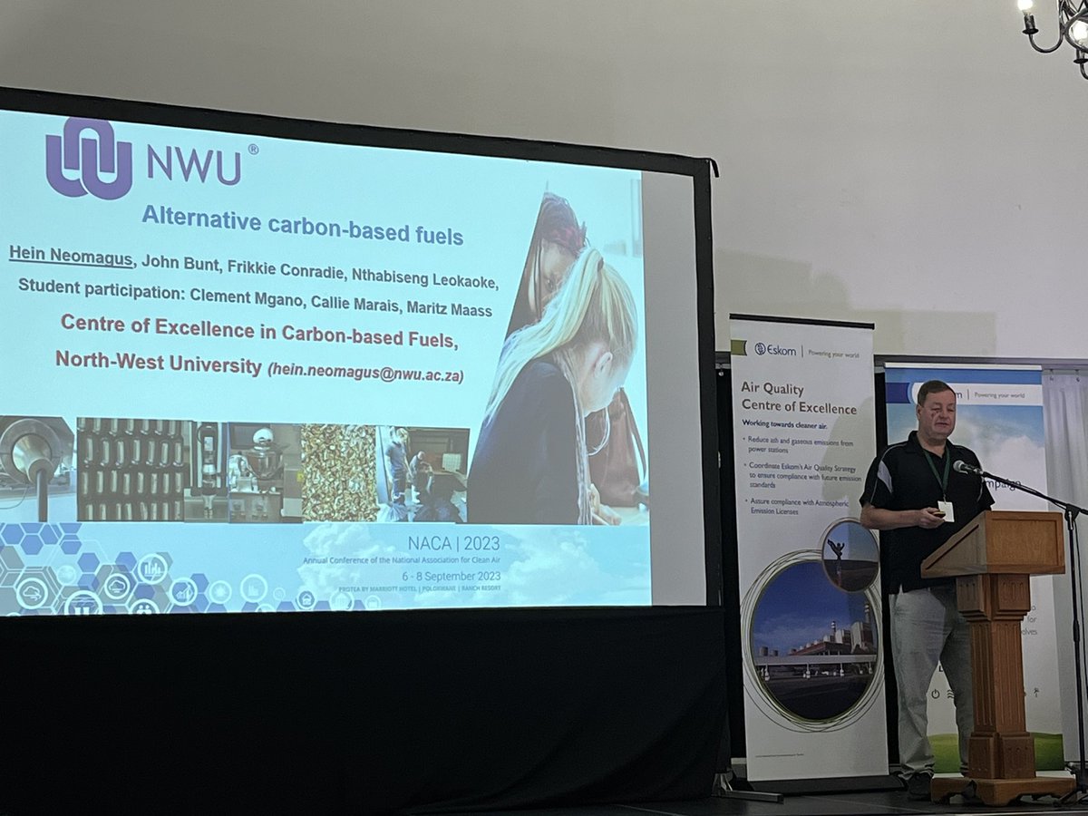 For industries in South Africa, what are alternatives to current technologies and fuels? That is what Hein Neomagus <a href="/theNWU/">NWU - North-West University</a> will talk about today #NACA2023
