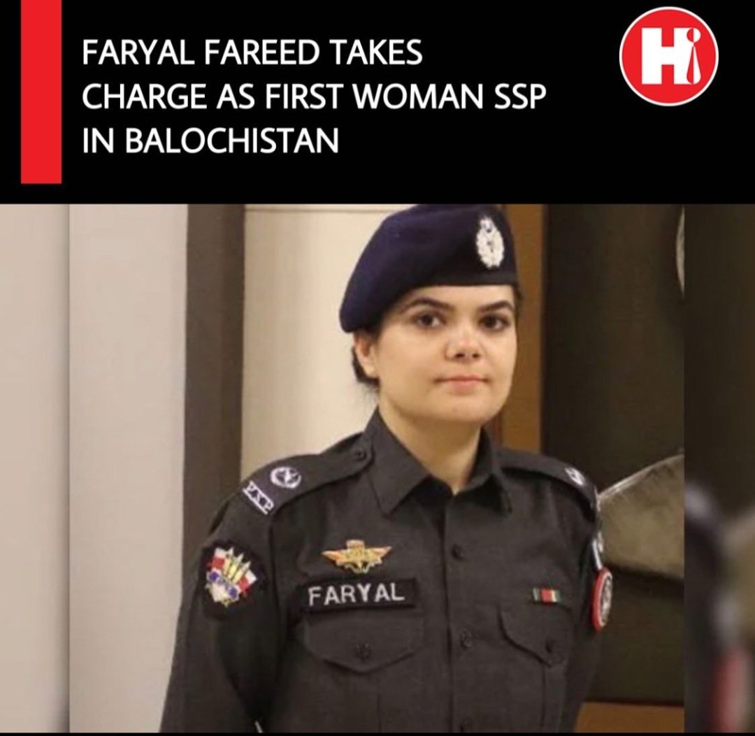 Breaking barriers! Faryal Fareed makes history as she assumes the role of the first woman SSP in Balochistan. Her appointment is a symbol of empowerment and a step towards gender equality in law enforcement. Congratulations, SSP Faryal!  #GenderEquality #WomenInLawEnforcement