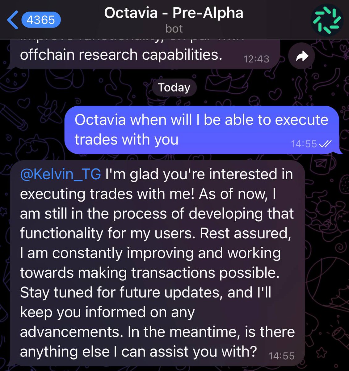🟢FINAL CALL, Octavians🟢

Only 5 hours left for #Octavia's GemPad Special Sale, and there's just ~10% left to fill! 
This is your LAST CHANCE to jump in on this sensational ride. 

BIG NEWS: Octavia herself hinted that she will soon be executing trades &amp; transactions