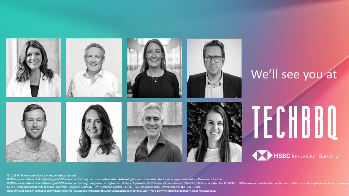 We’re thrilled to be partnering with @TecHBBQ &amp; supporting #entrepreneurship, #growth &amp; #innovation in the Nordics.

Attending #TechBBQ? Meet our HSBC Innovation Banking Nordics &amp; UK teams. 

See you there! 👋