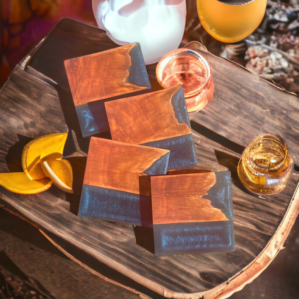 GeckoWoodworki1's tweet photo. Excited to share the latest addition to my Handcrafted Coasters collection #housewarming #gift https://t.co/rfn2jvn0HZ  #iceepoxy #odiesoil https://t.co/uf5FzqvXUZ