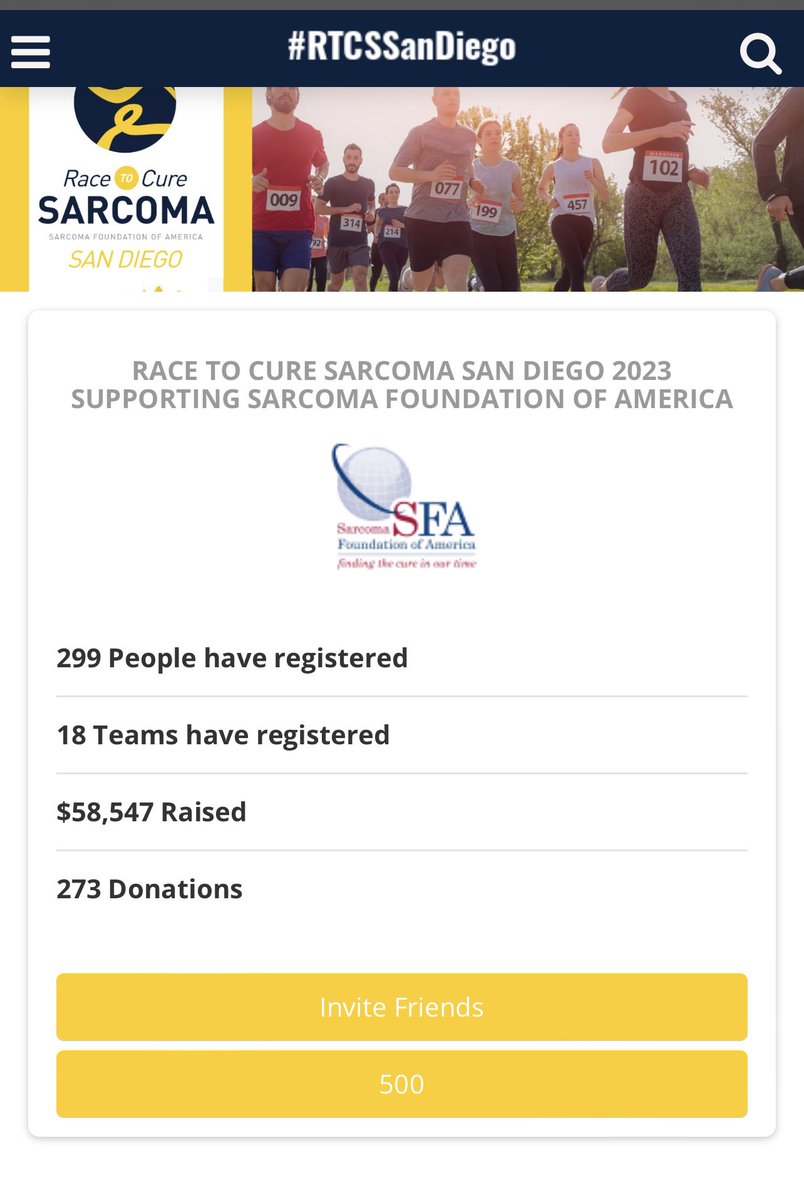 One more runner… who will be #300?! #sarcoma @CureSarcoma