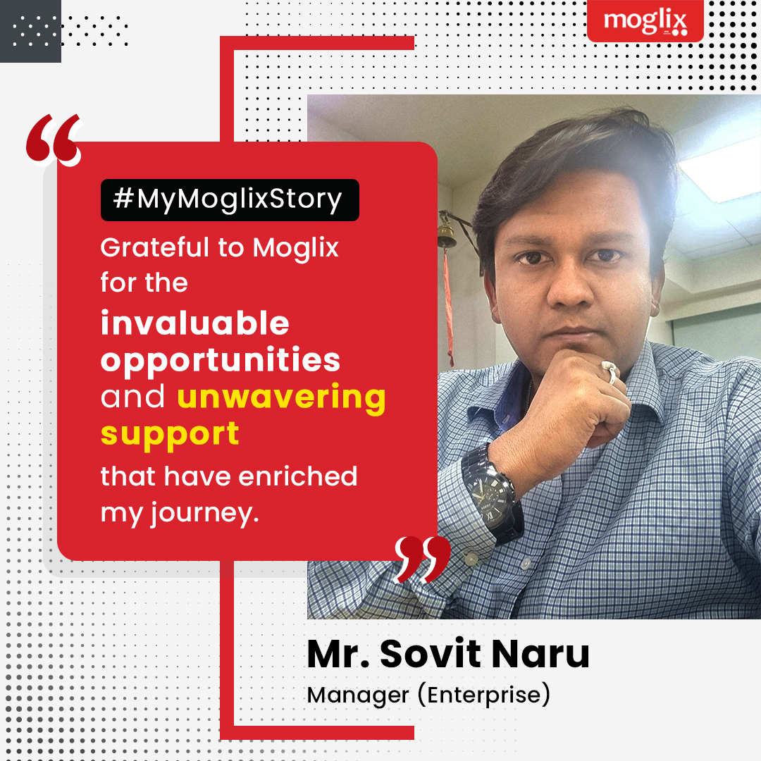 Challenges are not obstacles to be avoided but rather opportunities for personal growth, learning, and the creation of a more meaningful and fulfilling life. Today we have Mr. Sovit Naru sharing his journey at Moglix 👇 Best wishes from Team Moglix! #MyMoglixStory #MoglixJourney