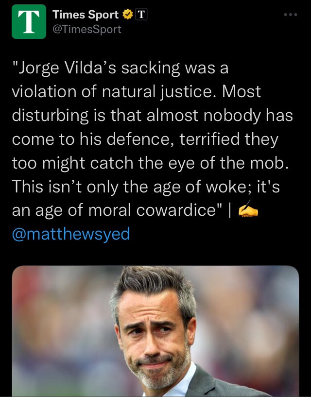 1/ On Jenni Hermoso, Vilda and Rubiales: a key reason why women’s concerns in football are not taken seriously is how The Times and Matthew Syed treat them. They did this with Eniola Aluko too: football365.com/news/mediawatc…  #SeAcabo