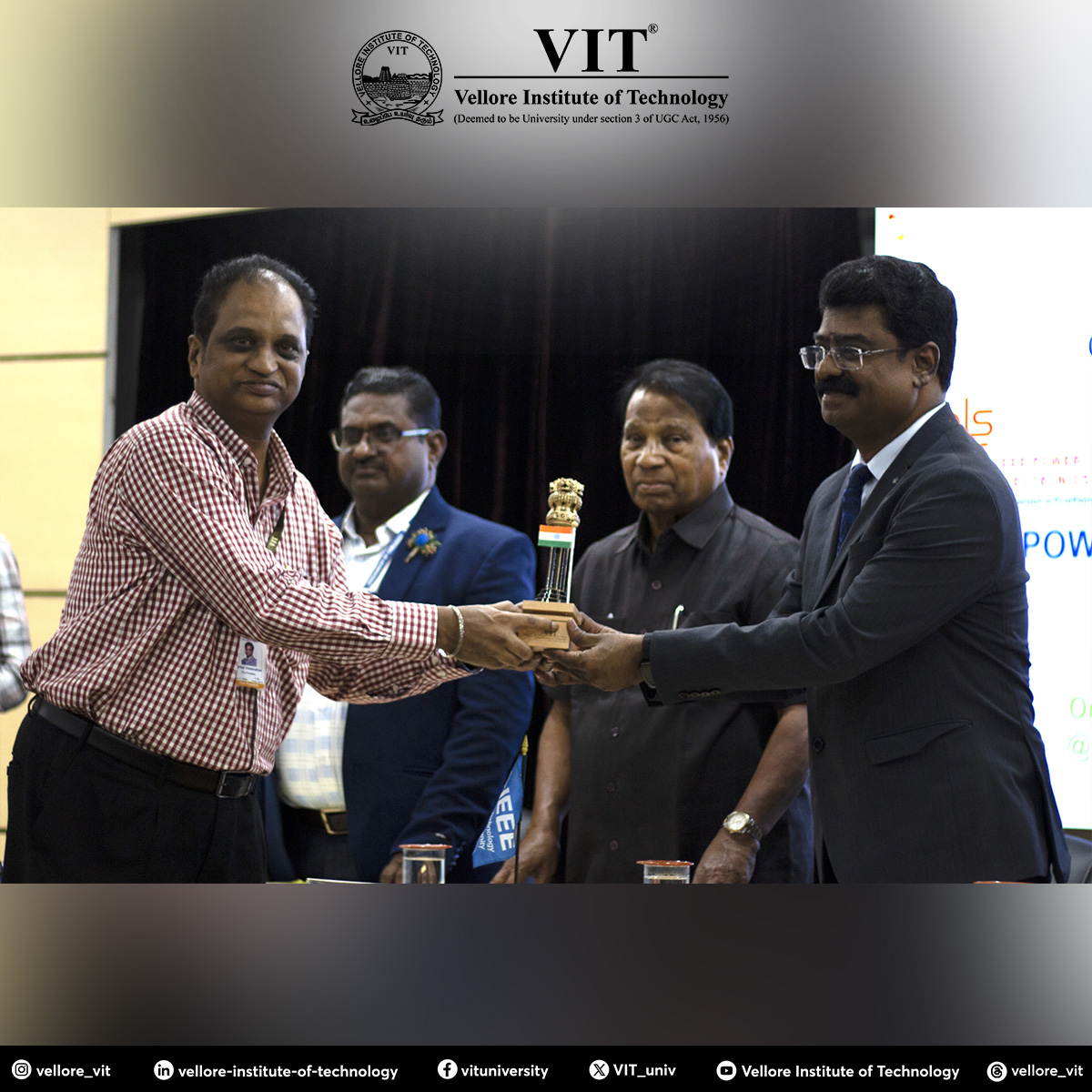 VIT_univ's tweet photo. #SELECT School inaugurated the #IEEEPowerElectronicsSociety (#IEEEPELS), a brand new student chapter of #VIT that will extensively work towards promoting #technologicalinnovation for betterment of society. The event also witnessed launch of start-up #LIVESTOCKIFY
#VITChapters https://t.co/zlPnetBufp