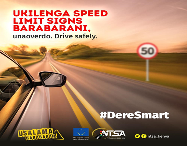BSABKENYA's tweet photo. Dere! Kuwa  makini na uzingatie speedlimits ili uokoe maisha yako na wengine. Usizilenge speed limit Road signs! 
#DereSmart 
 #Usalamabarabarani https://t.co/OISuXLqOuQ