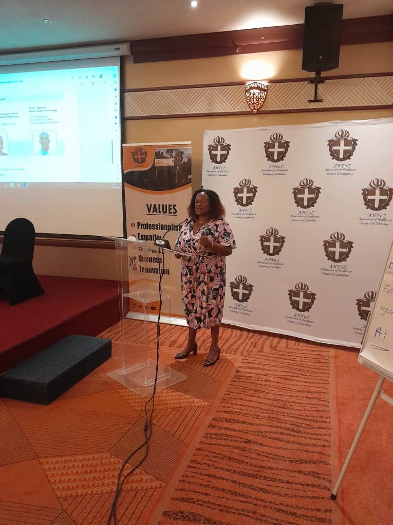 AHFoZZW's tweet image. The last session of the AHFoZ Innovation workshop had Victor Mapunga touching on #BlockChainTechnolgy and Neo Tapela MD, MPH virtually presenting on &quot;Measurement of health indicators for value based health care&quot;.