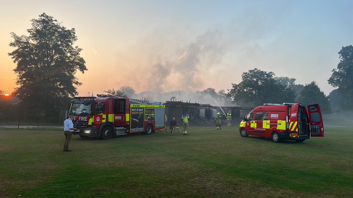 *CLUB STATEMENT* Devastating news this morning. Overnight on 6 September there was a catastrophic fire in the pavilion. This photo appears to indicate it has been destroyed. We are coordinating with the police and fire service and will post any updates as we get them.