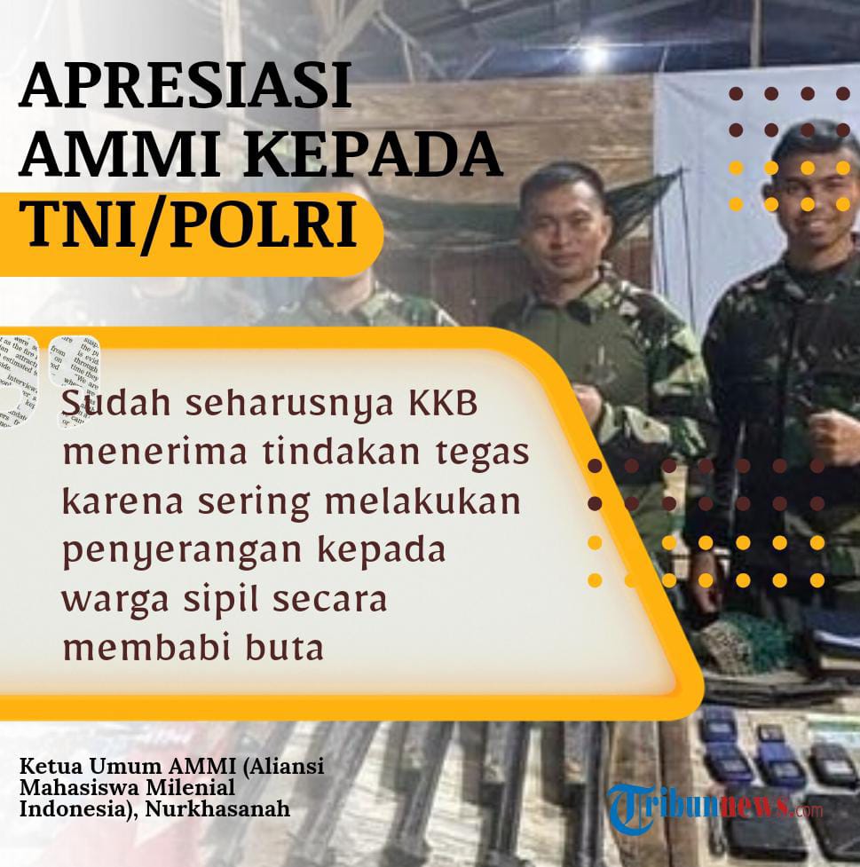 Tindakan tegas diambil TNI Polri terhadap KKB, karena Penegasan itu penting, jadi jangan sampai ada persepsi keliru terhadap tindakan yang diambil aparat keamanan tersebut <a href="/KomnasHAM/">HAM untuk Semua!</a>

#TNIPolriMakinTegasDiPapua