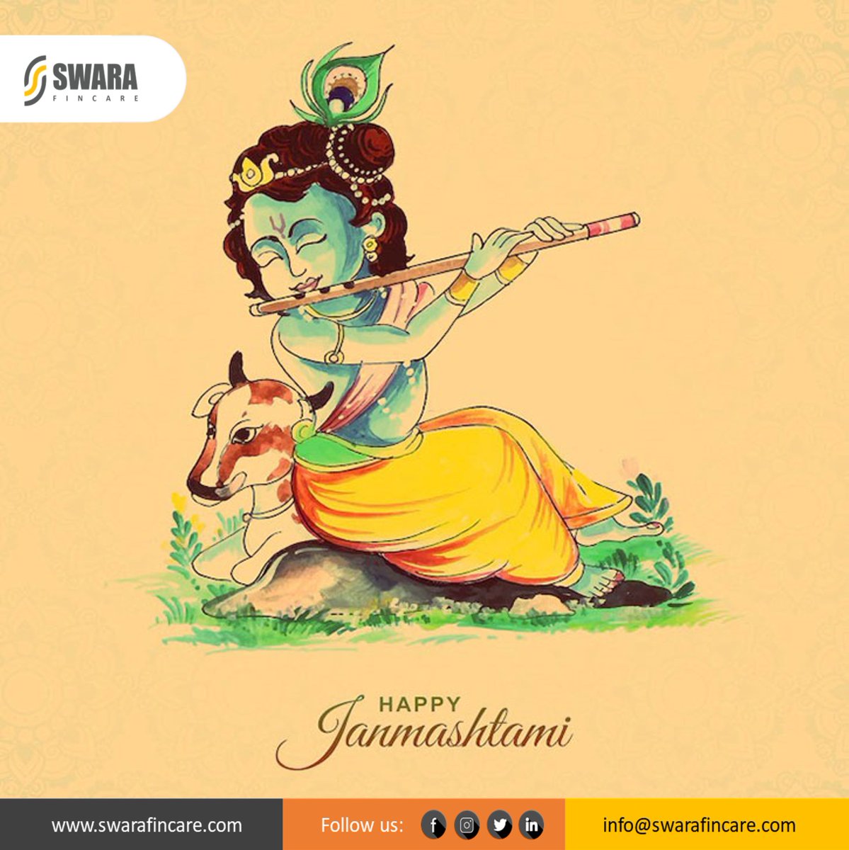 swarafincare's tweet photo. Wishing everyone a joyful and blessed #Janmashtami.

"To love without condition, to talk without intention, to give without reason, care without expectation, that's the spirit of true love" -Lord Krishna

#HappyJanmashtami #Swarafincare #IamSwara #Swaranbfc #KrishnaJanmasthami https://t.co/aqm1m8gpvi