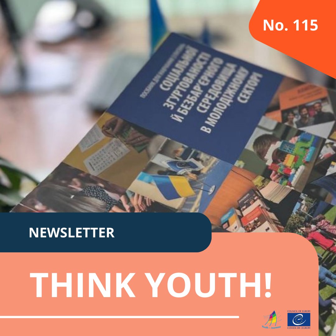 The summer issue of the #ThinkYouth newsletter is now available! 👉 go.coe.int/D9Jm1 Would you like to learn more about the activities of the Youth Department? 📝 Then subscribe to receive our monthly newsletter here! 👉 go.coe.int/SMQhP