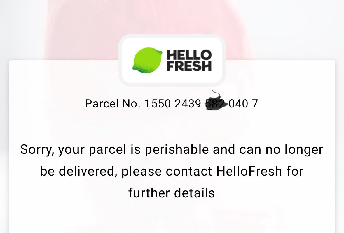Hey @HelloFreshUK you need to find another courier #unreliable