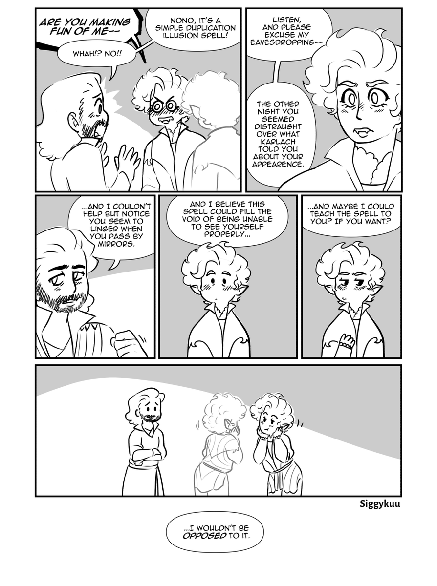 siggykuu's tweet photo. Gale helps Astarion with his reflection problems :)
#BaldursGate3 https://t.co/6R8u42CKUP