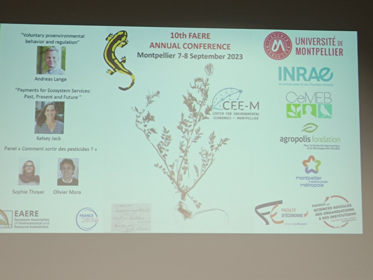 TohoHien's tweet photo. Clap de départ de la 10è conférence de la @FAERE_Press qui se tient les 7 et 8 septembre 2023 à  Montpellier.
@beta_economics @INRAE_France @Univ_Lorraine https://t.co/7FKrn5YmZE