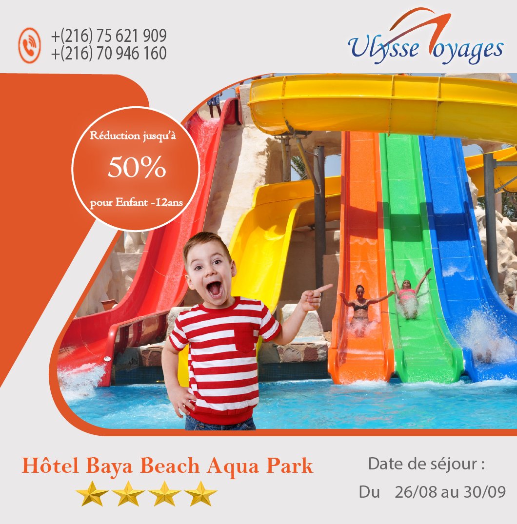 ulysse_tours's tweet photo. ⭐⭐#Hôtel_Baya_Beach_Aqua_Park⭐⭐
☎️:Agence Djerba: (+216) 75 621 909
👉contact@ulysse-tours.com
☎️:Agence Tunis: (+216) 70 946 160
👉commercial@ulysse-tours.com
#Tunisie #discovertunisia
#luxury #luxuryvacation #travel #voyage #sidibousaid #sfax #tunis #beja #hammamet #djerba https://t.co/K7MmNd0VW8