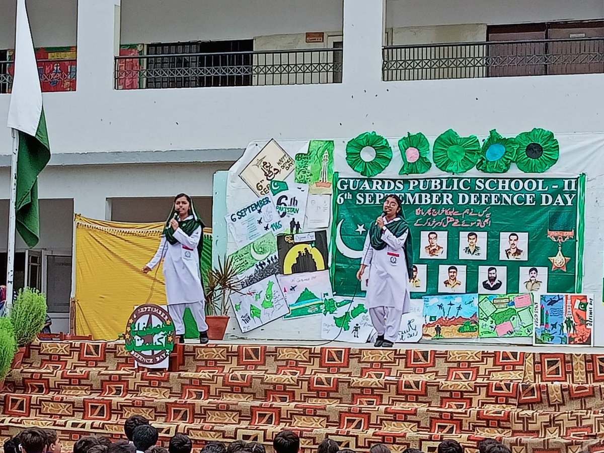 GuardsPublic's tweet photo. "GPC-II and GPS-II unite in a spirited celebration of Defense Day, honoring the valor and sacrifices of our brave armed forces."
#guardspuliccollegekorangi #DefenceDay #6thSep23 #Students #Martyres #Tribute #GPCII https://t.co/5VLm2CpE6r