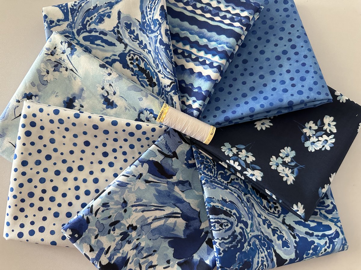 ✂️The Little Fabric Shop...  
Blossoms of Blue, Quilting Treasures🧵🪡  
#Sewing #Quilting #Fabric #MHHSBD  
thelittlefabricshop.co.uk